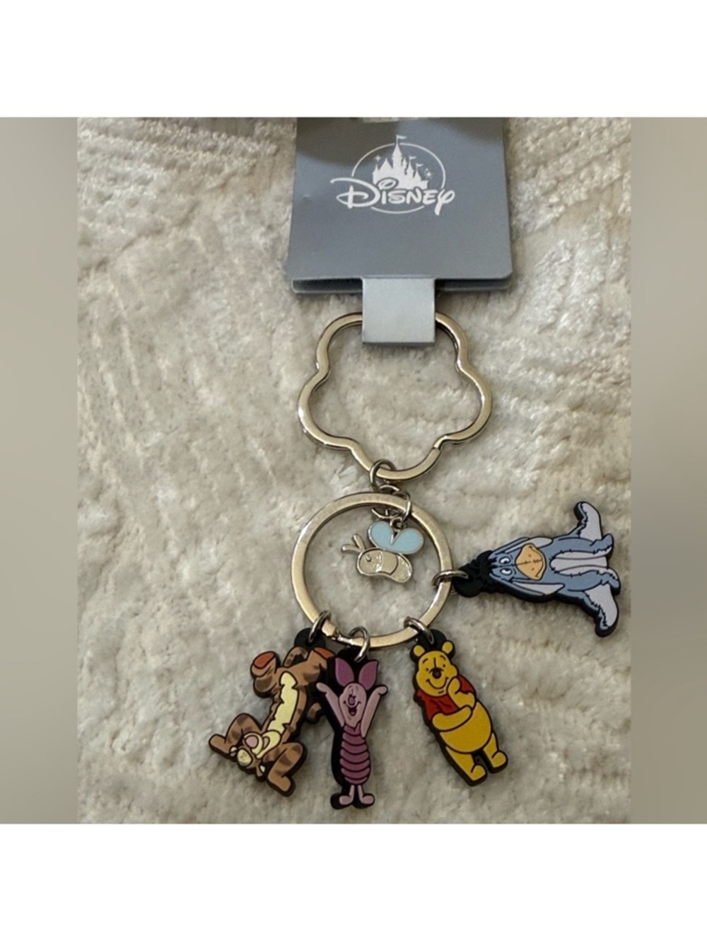 Disney Pooh & Friends Enamel Charm Keychain - Yellow, Pink, Blue, Brown